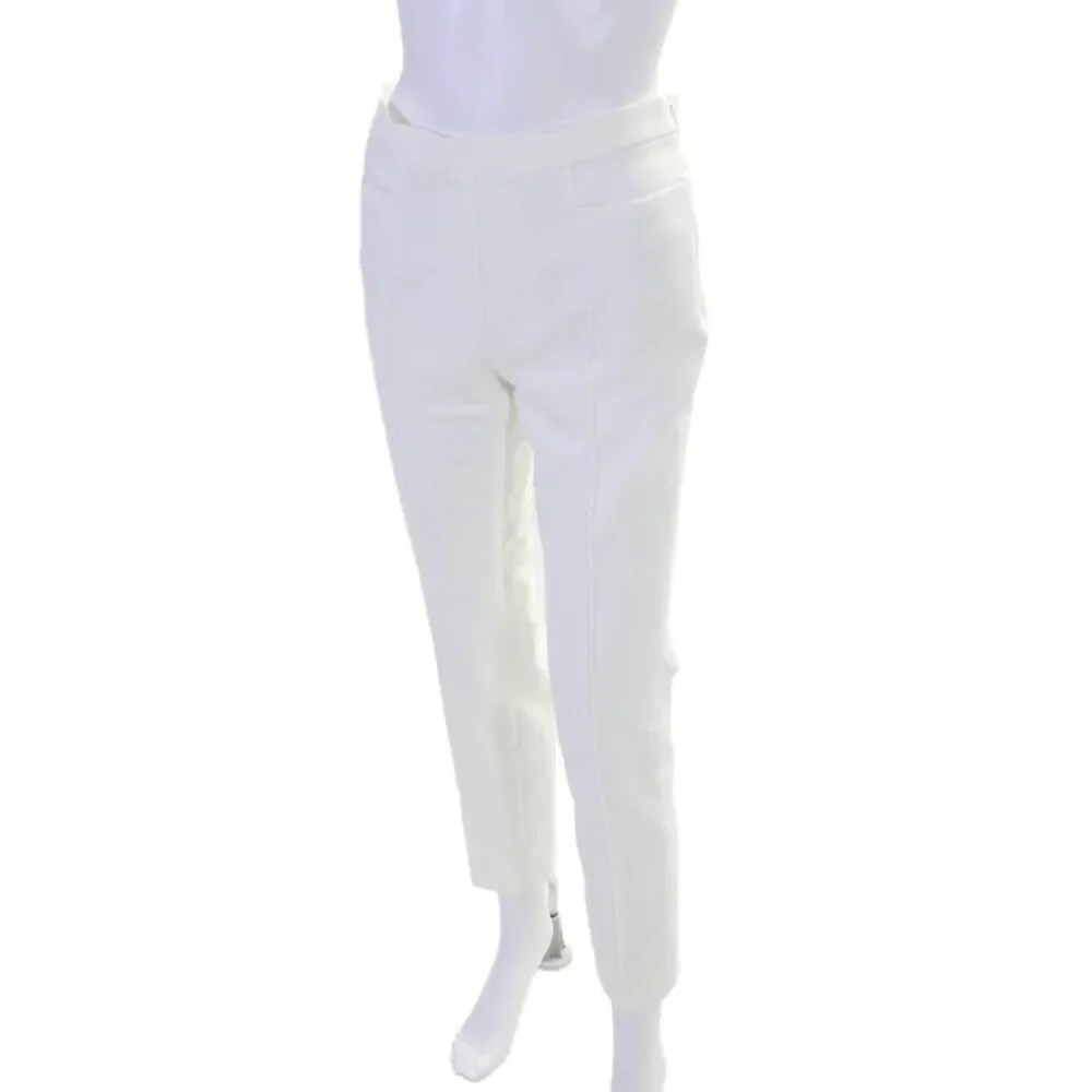 Akris Womens Tapered Leg Pleated Side Zip Dress Pants White Size 4 US - Picture 2 of 6